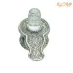 Sphatik Carved Lingam With German Silver Base 4 By 5.25 Inches 485 Grams 6 Sphatik Carved Lingam With German Silver Base 4 By 5.25 Inches 485 Grams
