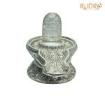 Sphatik-Carved-Lingam-With-German-Silver-Base-4-by-5.5-Inches-470-Grams-FP-C.jpg