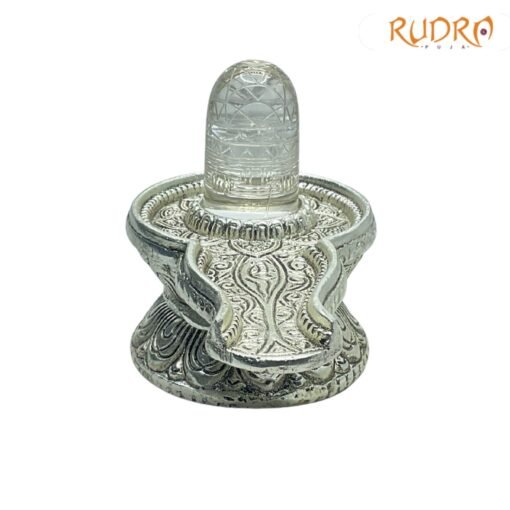 Sphatik-Carved-Lingam-With-German-Silver-Base-4-by-5.5-Inches-470-Grams-FP-C.jpg