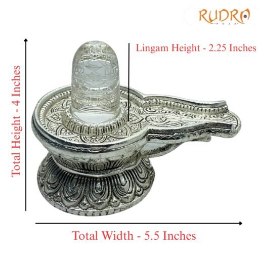 Sphatik-Carved-Lingam-With-German-Silver-Base-4-by-5.5-Inches-470-Grams-RP-C.jpg