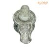 Sphatik Carved Lingam With German Silver Base 4 By 5.5 Inches 470 Grams 12 Sphatik-Carved-Lingam-With-German-Silver-Base-4-By-5.5-Inches-470-Grams-Up-C.jpg