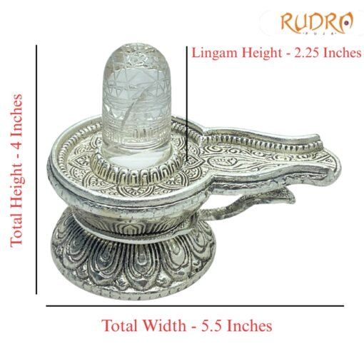 Sphatik-Carved-Lingam-With-German-Silver-Base-4-by-5.5-Inches-487-Grams-RP-C.jpg