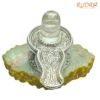 Sphatik Lingam With German Silver Base 4. 25 By 5.25 Inches 480 Grams 12 Sphatik-Lingam-With-German-Silver-Base-4.-25-By-5.25-Inches-480-Grams-Up-C.jpg
