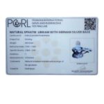 Sphatik Lingam With German Silver Base 4.5 by 5.5 Inches 493 Grams