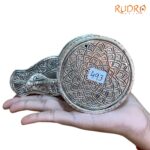 Sphatik Lingam With German Silver Base 4.5 by 5.5 Inches 493 Grams