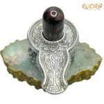 Tiger Eye Lingam With German Silver Base - 530 Gram - 4 Inches 5 Tiger-Eye-Lingam-With-German-Silver-Base-530-Gram-4-Inches-Up-C.jpg