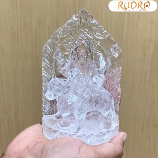 Lab Certified Katyayani Idol In Sphatik 5.75 Inches - ( 542 GMS )