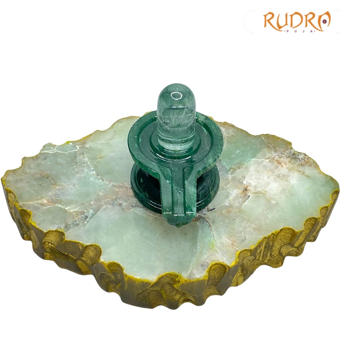 Lab Certified Sphatik Lingam With Green Jade Base - (148 Grams) - 2.75 Inches 2 Lab-Certified-Sphatik-Lingam-With-Green-Jade-Base-148-Grams-2.75-Inches-Fp-C.jpg