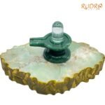 Lab Certified Sphatik Lingam With Green Jade Base - (148 Grams) - 2.75 Inches 6 Lab-Certified-Sphatik-Lingam-With-Green-Jade-Base-148-Grams-2.75-Inches-Lp-C.jpg