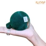 Lab Certified Sphatik Lingam With Green Jade Base - (305 Grams) - 2.75 Inches - (Rudrapuja)