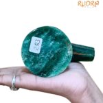 Original Sphatik Lingam With Green Jade Base - 3 Inches - ( 283 Gram )