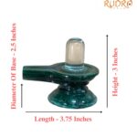 Original Sphatik Lingam With Green Jade Base - 3 Inches - ( 283 Gram )