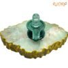 Pure Sphatik Lingam With Green Jade Base - (142 Grams) - 2.5 Inches 11 Pure-Sphatik-Lingam-With-Green-Jade-Base-142-Grams-2.5-Inches-Fp-C.jpg