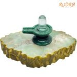 Pure Sphatik Lingam With Green Jade Base - (142 Grams) - 2.5 Inches 6 Pure-Sphatik-Lingam-With-Green-Jade-Base-142-Grams-2.5-Inches-Lp-C.jpg