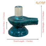 Rudrapuja Original Sphatik Lingam With Green Jade Base - 3.25 Inch ( 220 Gram )