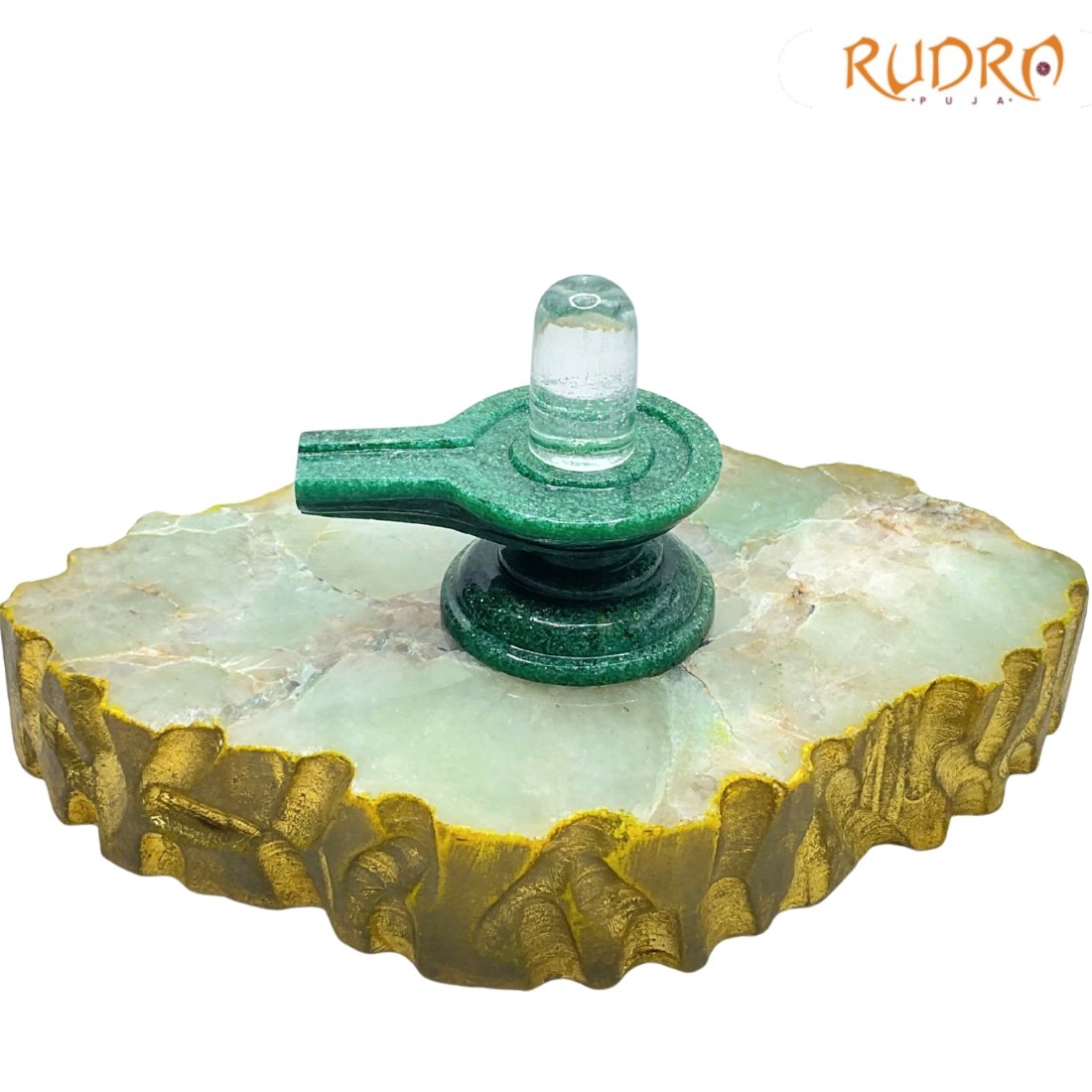 Sphatik Lingam With Green Jade Base - (120 Grams) - 2.5 Inches 3 Sphatik-Lingam-With-Green-Jade-Base-120-Grams-2.5-Inches-Lp-C.jpg