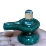 Sphatik Lingam With Green Jade Base 142 gm