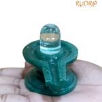 Sphatik Lingam With Green Jade Base 142 gm 2.25 inch