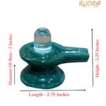 Sphatik Lingam With Green Jade Base 142 Gm 2.25 Inch