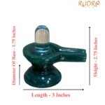 Sphatik Lingam With Green Jade Base 142 Gm