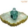 Sphatik Lingam With Green Jade Base - (145 Grams) - 2.5 Inches 11 Sphatik Lingam With Green Jade Base - (145 Grams) - 2.5 Inches