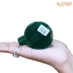 Sphatik Lingam With Green Jade Base - 158 Grams - (3 Inches )
