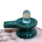 Sphatik Lingam With Green Jade Base 165 GM