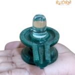 Sphatik Lingam With Green Jade Base 165 GM