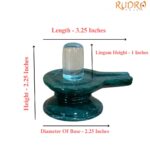 Sphatik Lingam With Green Jade Base - 2.25 Inches - (165 Grams)