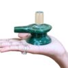 Sphatik Lingam With Green Jade Base - 2.25 Inches - (217 Grams) - (Rudrapuja)
