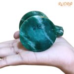 Sphatik Lingam With Green Jade Base - 2.75 Inches - (210 Grams) - ( Rudrapuja)