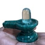 Sphatik Lingam With Green Jade Base 218 gm