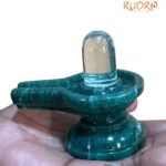 Sphatik Lingam With Green Jade Base 218 gm