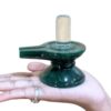 Sphatik Lingam With Green Jade Base - 3.25 Inches - (288 Grams) - ( Rudrapuja)