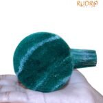 Sphatik Lingam With Green Jade Base 373 Gm