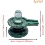 Sphatik Lingam With Green Jade Base 373 Gm