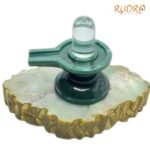 Sphatik Lingam With Green Jade Base - (420 Grams) - 3.75 Inches 6 Sphatik-Lingam-With-Green-Jade-Base-420-Grams-3.75-Inches-Lp-C.jpg