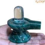 Sphatik Lingam With Green Jade Base - (541 Grams)