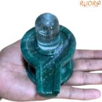 Sphatik Lingam With Green Jade Base - (541 Grams)
