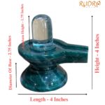 Sphatik Lingam With Green Jade Base - (541 Grams)
