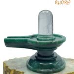 Sphatik Lingam With Green Jade Base - (730 Grams) - 5 Inches 7 Sphatik Lingam With Green Jade Base - (730 Grams) - 5 Inches