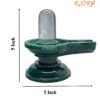 Sphatik Lingam With Green Jade Base - (730 Grams) - 5 Inches 12 Sphatik Lingam With Green Jade Base - (730 Grams) - 5 Inches