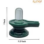 Sphatik Lingam With Green Jade Base - (835 Grams) - 5 Inches