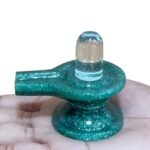 Sphatik Lingam With Green Jade Base - 95 gm