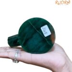 Sphatik Lingam With Green Margatha Base - 3 Inches - (348 Grams)