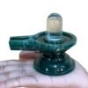 Original Sphatik Lingam With Green Jade Base Image