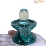 Sphatik Lingam With Green Jade Base