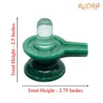 Sphatik Lingam With Green Jade Base 2.5 Inches - 147 Grams