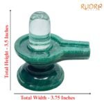 Sphatik Lingam With Green Jade Base 3.5 Inches - 366 Grams 7 Sphatik-Lingam-With-Green-Jade-Base-3.5-Inches-366-Grams-Rp-C.jpg