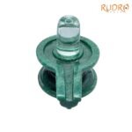 Rudrapuja Sphatik Lingam With Green Jade Base 3.5 Inches - 398 Grams